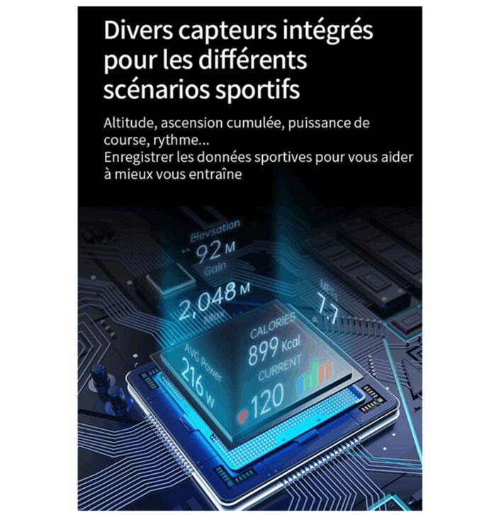 montre connectée / GPS / Bluetooth / waterproof Igpsport noir / gris / rose