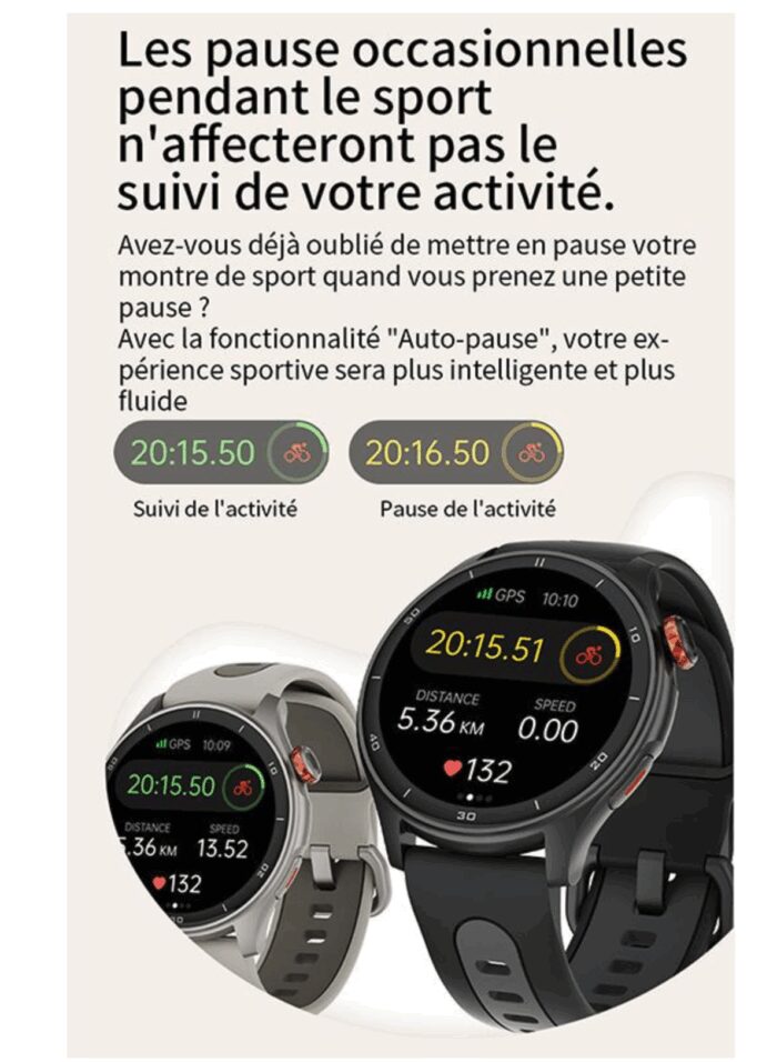 montre connectée / GPS / Bluetooth / waterproof Igpsport noir / gris / rose
