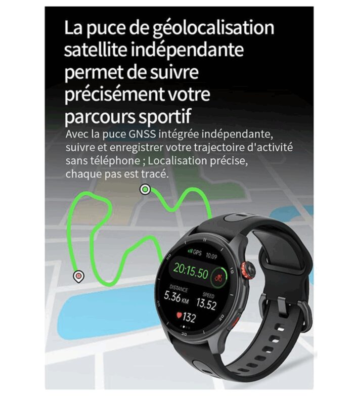 montre connectée / GPS / Bluetooth / waterproof Igpsport noir / gris / rose